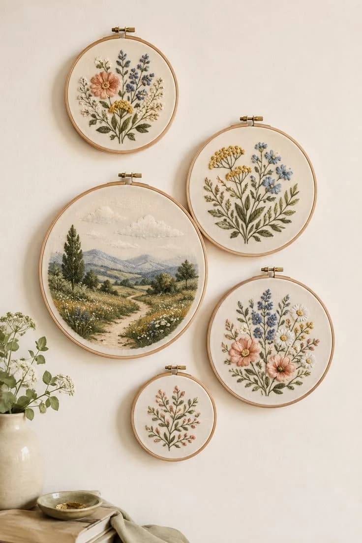 Hiasan Dinding (Embroidery Hoop Art)